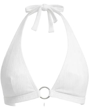 MICHAEL Michael Kors Ring-Detailing Bikini Top - White