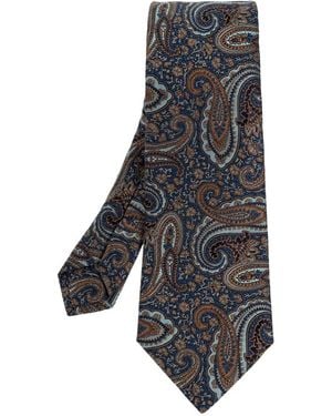 Etro Paisley-Patterned Tie - Black