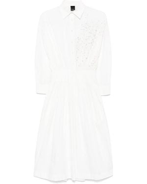 Pinko Cotton Midi Dress - White