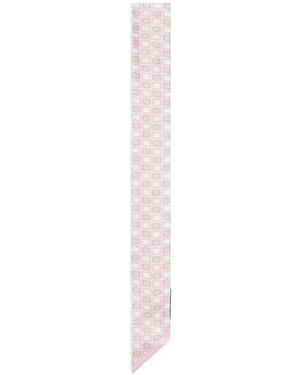 Tagliatore Patterned Scarf - White