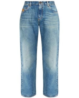 Etro Logo-Appliqué Jeans - Blue