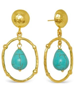 Ottoman Hands Sloane Drop Earrings - Blue