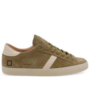 Date Hill Low Round-Toe Suede Trainers - Brown