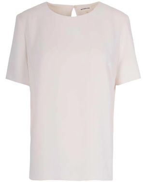 P.A.R.O.S.H. Back-Vent Blouse - White