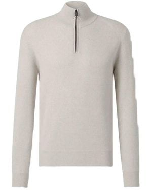 Brioni Maglione Con Zip - Bianco
