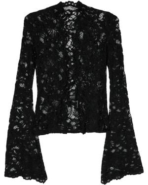 MANURI Sally Lace Blouse - Black