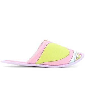 PUCCI Abstract-Print Slippers - Yellow
