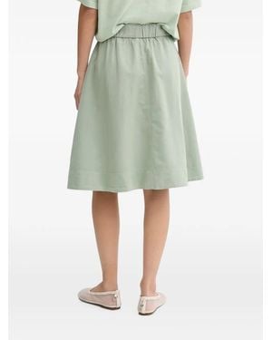 Marc O' Polo Elasticated-Waistband A-Line Skirt - Green