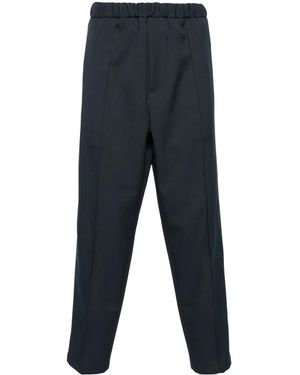 Jil Sander Elasticated-Waist Tapered Trousers - Blue