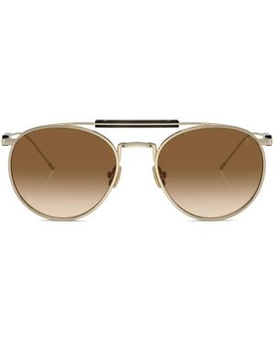 Brunello Cucinelli Bc2004st ラウンドフレーム サングラス - ブラウン
