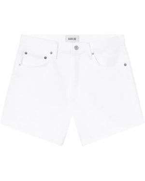 Agolde Belt-Loops Shorts - White