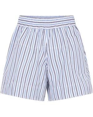 Rabanne Poplin Cotton Shorts - Blue