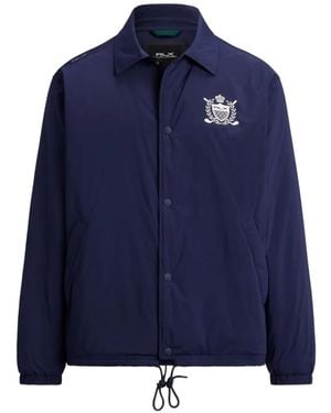 Ralph Lauren Crest-Print Bomber Jacket - Blue