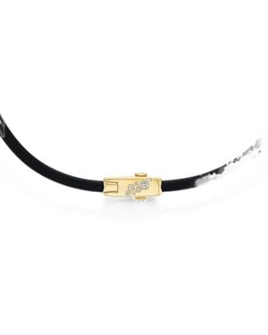 UNIFORM OBJECT Carbon Torque Diamond Necklace - White