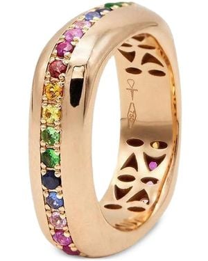 FULLORD 18K Rose Ghost Belt Sapphire Ring - White