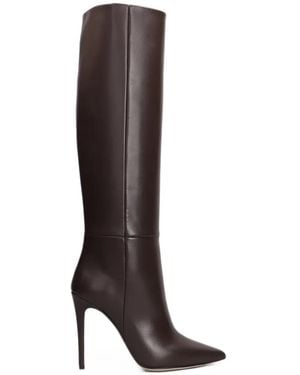 Anna F. Pointed-Toe Stiletto Knee-High Boots - Brown