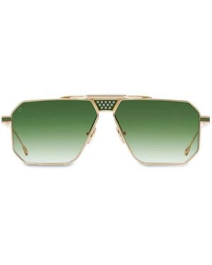 T Henri Eyewear Lunettes De Soleil Berlinette À Monture Géométrique - Vert