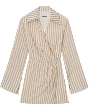 Nanushka Esma Striped Mini Dress - White