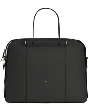 Piquadro Sac Pour Ordinateur Portable En Cuir - Black