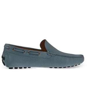 Doucal's Mocassins En Cuir Grainé - Blue