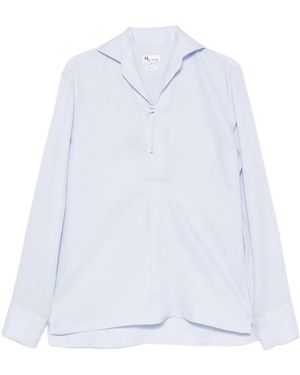 Doppiaa Camisa Con Cuello Italiano - Blanco
