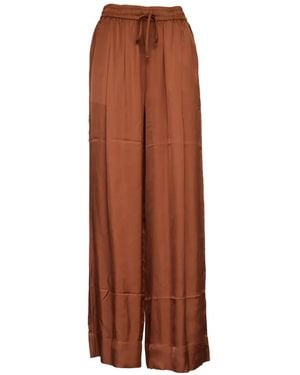 Essentiel Antwerp Drawstring Wide Leg Pants - Brown