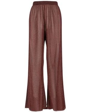 Oséree Lumière Elasticated Pants - Brown