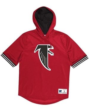 Mitchell & Ness X Nfl Unbeaten Short-Sleeve Hoodie - Red