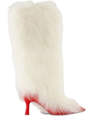 UGG X Ambush Fur Heeled Boots - White