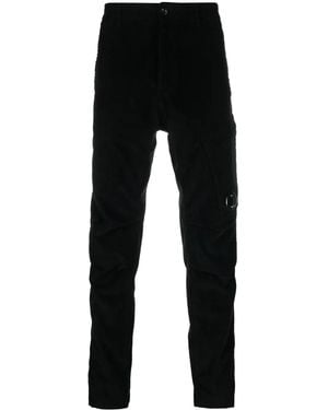 C.P. Company Lens-Detail Corduroy Cargo Pants - Black