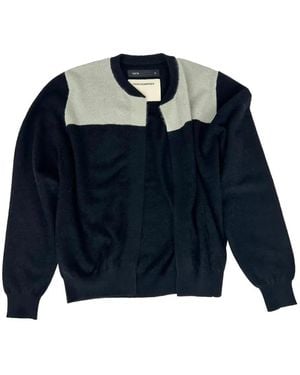 Frenckenberger Colour-Block Cashmere Cardigan - Blue