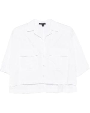 James Perse Patch-Pocket Short-Sleeve Shirt - White