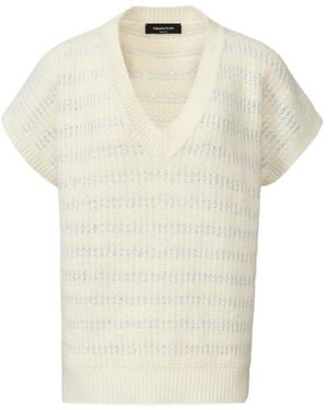 Fabiana Filippi Sequin-Embellished Striped Jumper - White