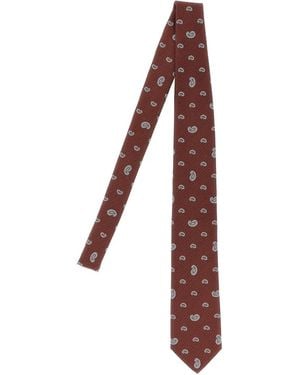 Brioni Cravatta Con Stampa Paisley - Viola