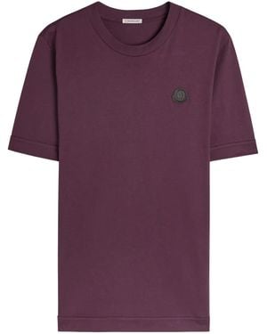 Moncler Logo-patch Cotton T-shirt - パープル