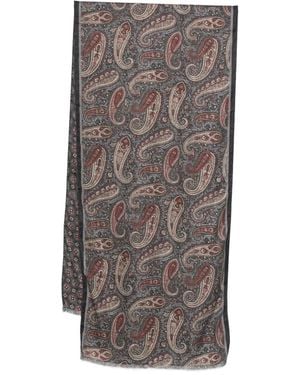 Dell'Oglio Écharpe À Motif Cachemire - Gris