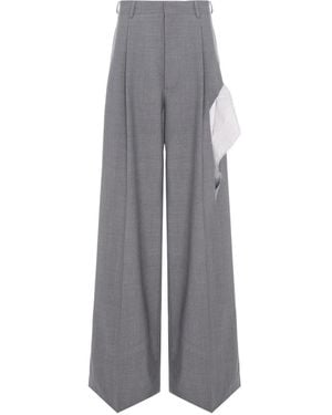 CuAnna Tyra Striped-Detail Pants - Gray
