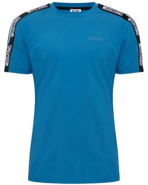 Moschino Active Logo-Tape T-Shirt - Blue