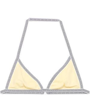 Versace Triangle-Cup Bikini Top - Natural