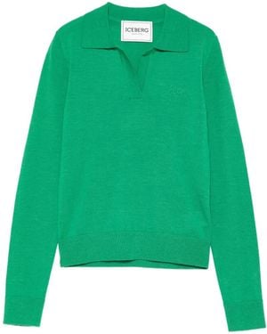 Iceberg V-neck sweater - Verde