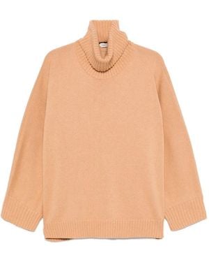 Alberta Ferretti Turtleneck Sweater - Natural