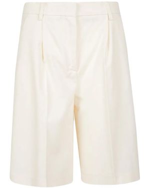 Pinko Pressed-Crease Tailored Shorts - White