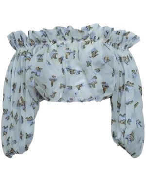 Ulla Johnson Ondine Oberteil Mit Blumenprint - Blau