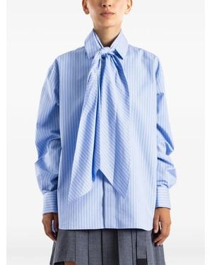 Sacai Camicia A Righe - Blu