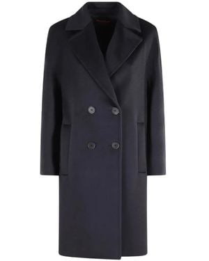 Max Mara Double-Breasted Coat - Blue