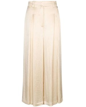 Liu Jo Slits Creased Palazzo Trousers - White