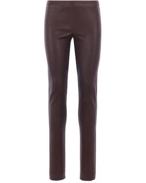 Arma Leather Trousers - Purple