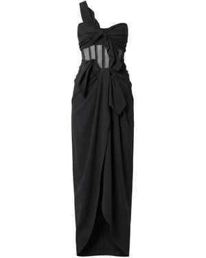 Monse Robe Longue À Épaules Dénudées - Black
