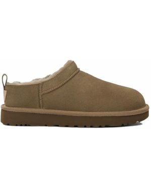 UGG Suede Slip-On Ankle Boots - Brown