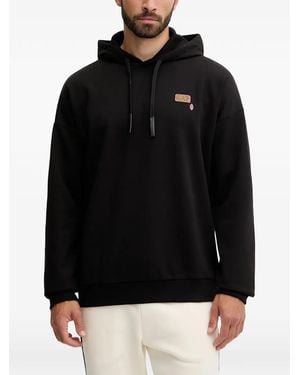 EA7 Drawstring Graphic Hoodie - Black
